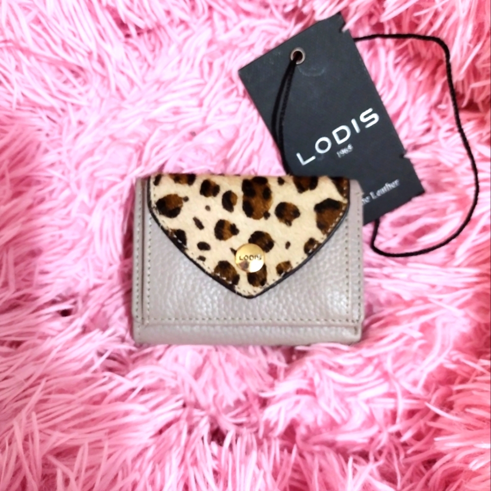 Lodis Paige Leather compact wallet (Ash)